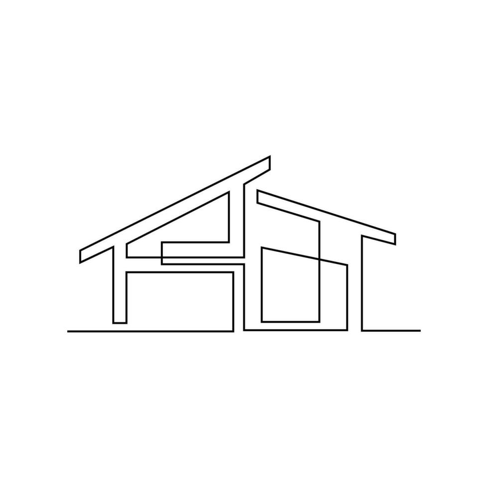 arkitektur hus linje illustration design vektor