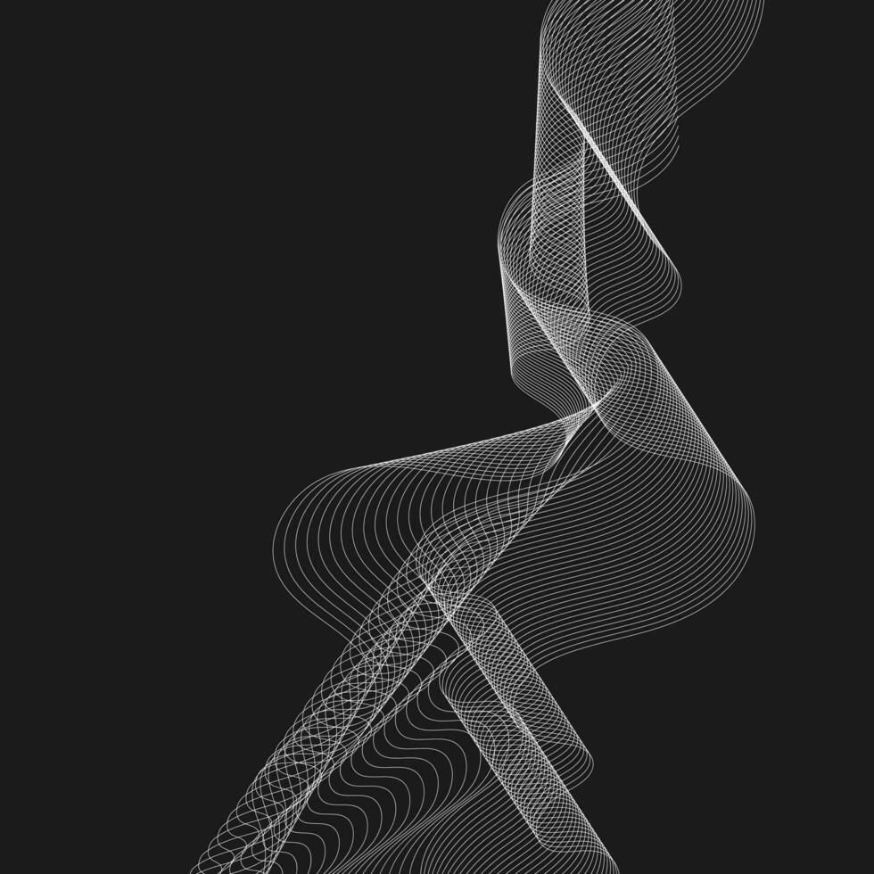 svart bakgrund med linje kurva design. vektor illustration. eps10