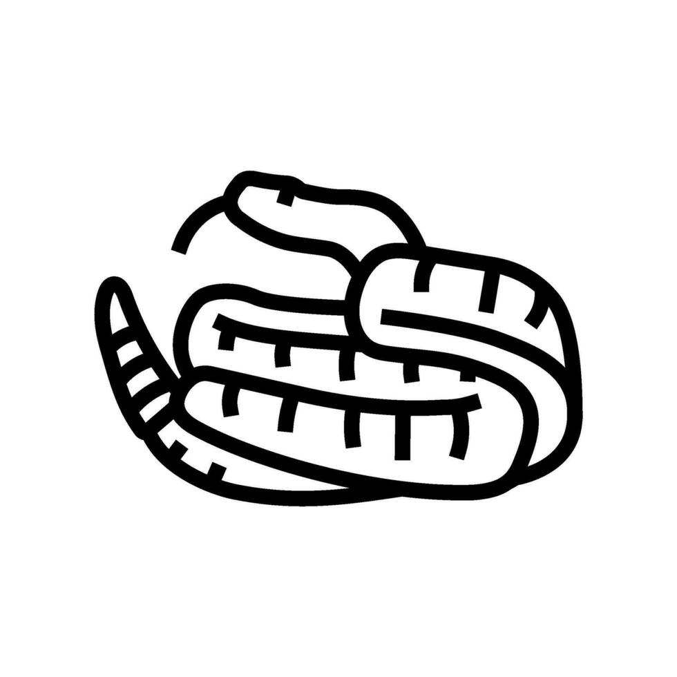 skallerorm djur- linje ikon vektor illustration