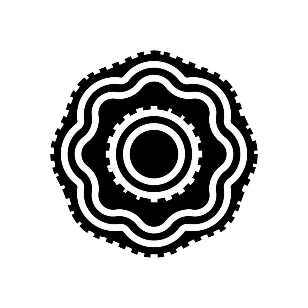 Puja Thali Glyphe Symbol Vektor Illustration