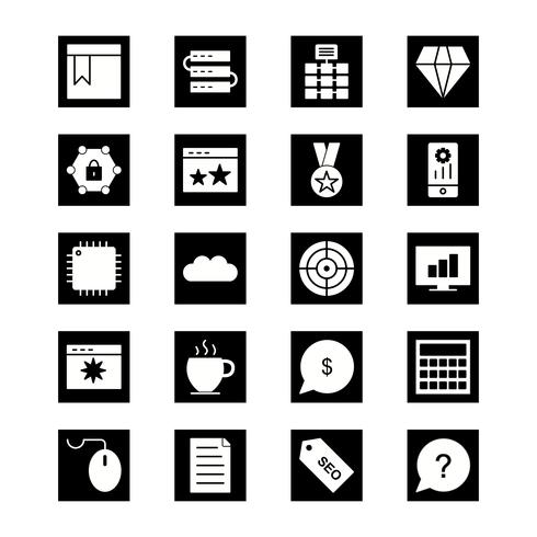 Satz von Vector SEO Search Engine Optimization Icons