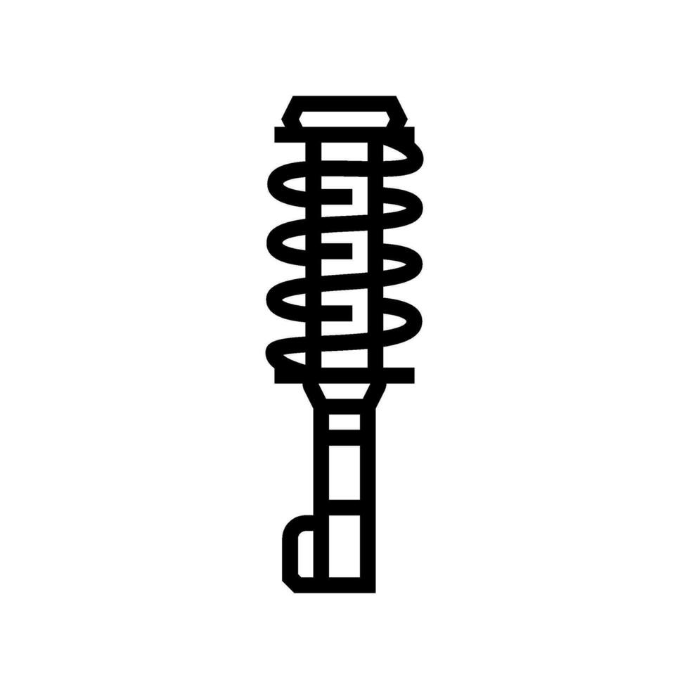 Schock Absorber Auto Mechaniker Linie Symbol Vektor Illustration