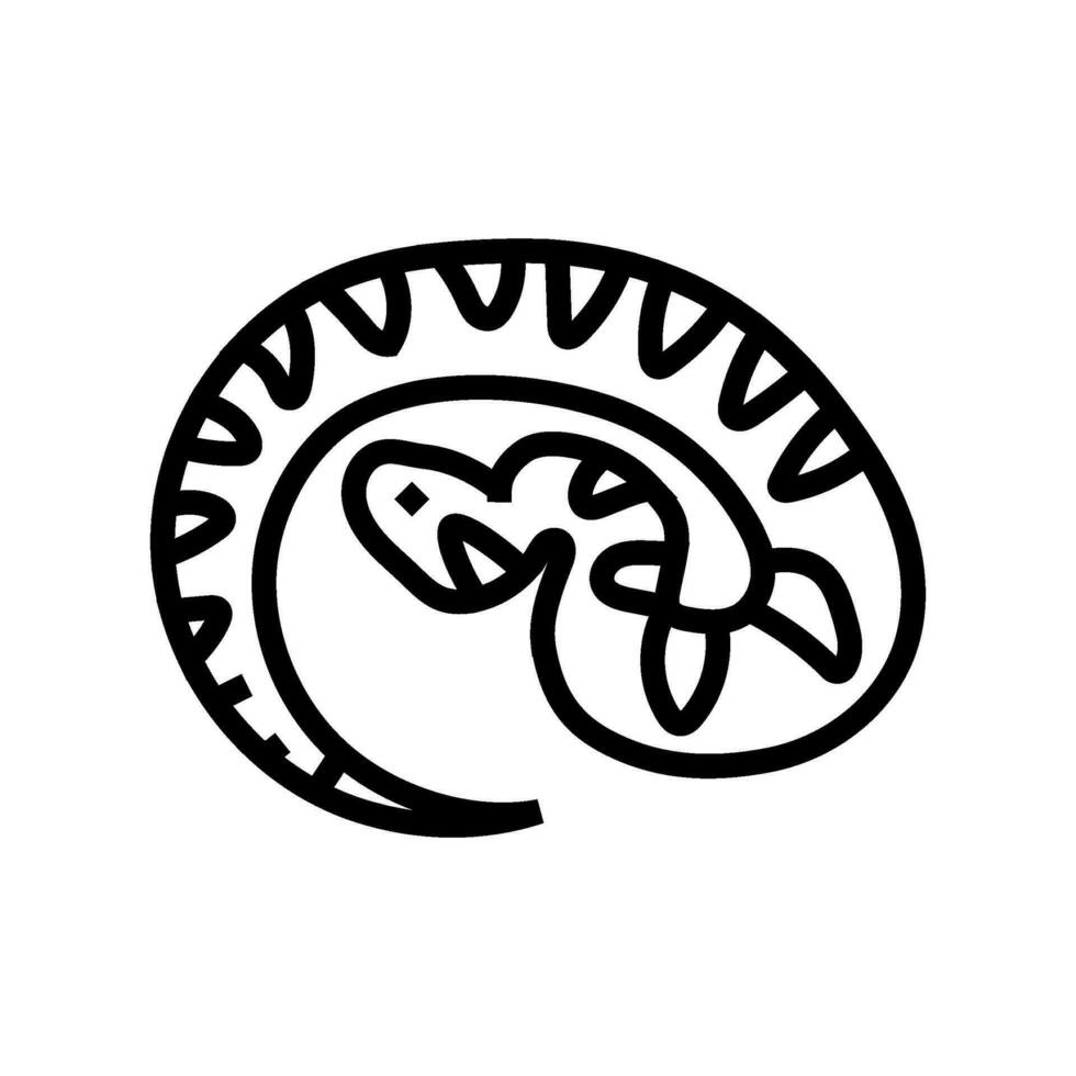 Viper Tier Schlange Linie Symbol Vektor Illustration