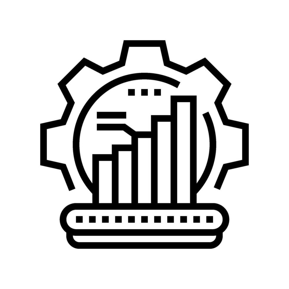 lehnen Herstellung mechanisch Ingenieur Linie Symbol Vektor Illustration