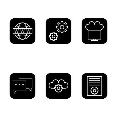 Satz von Vector SEO Search Engine Optimization Icons