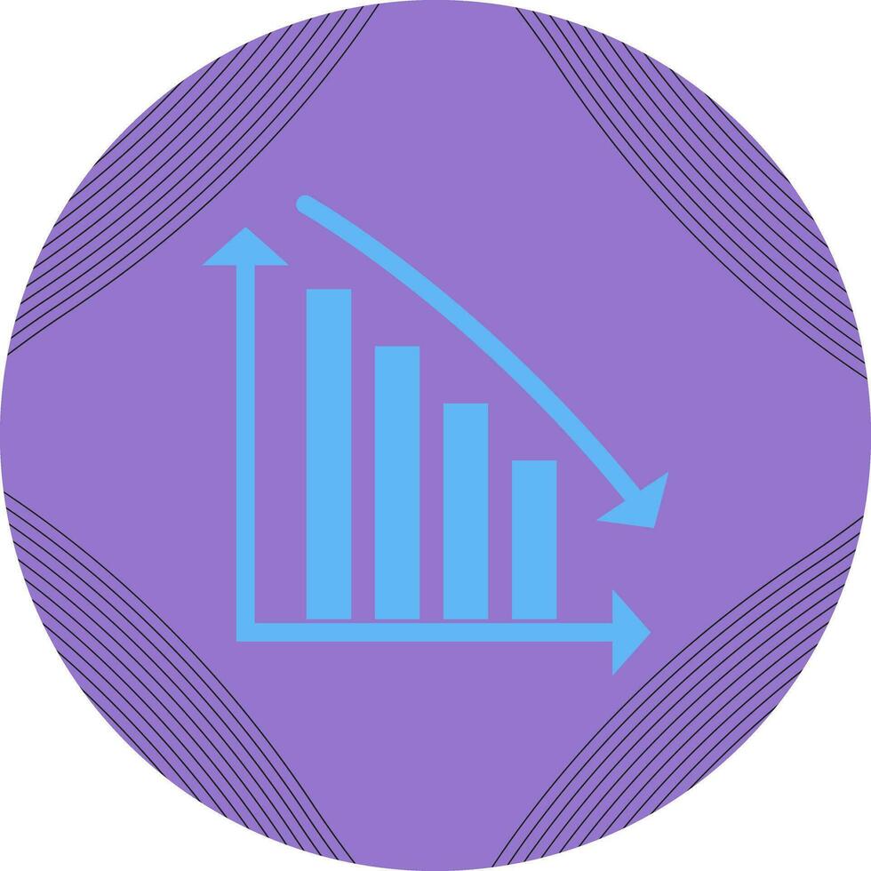 absteigendes Balkenvektorsymbol vektor