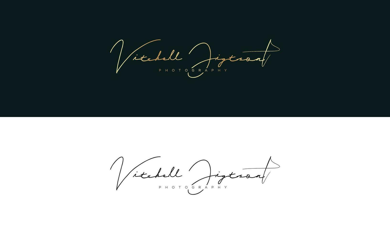 Handschrift Fotografie Logo Vorlage Vektor Unterschrift Logo Konzept