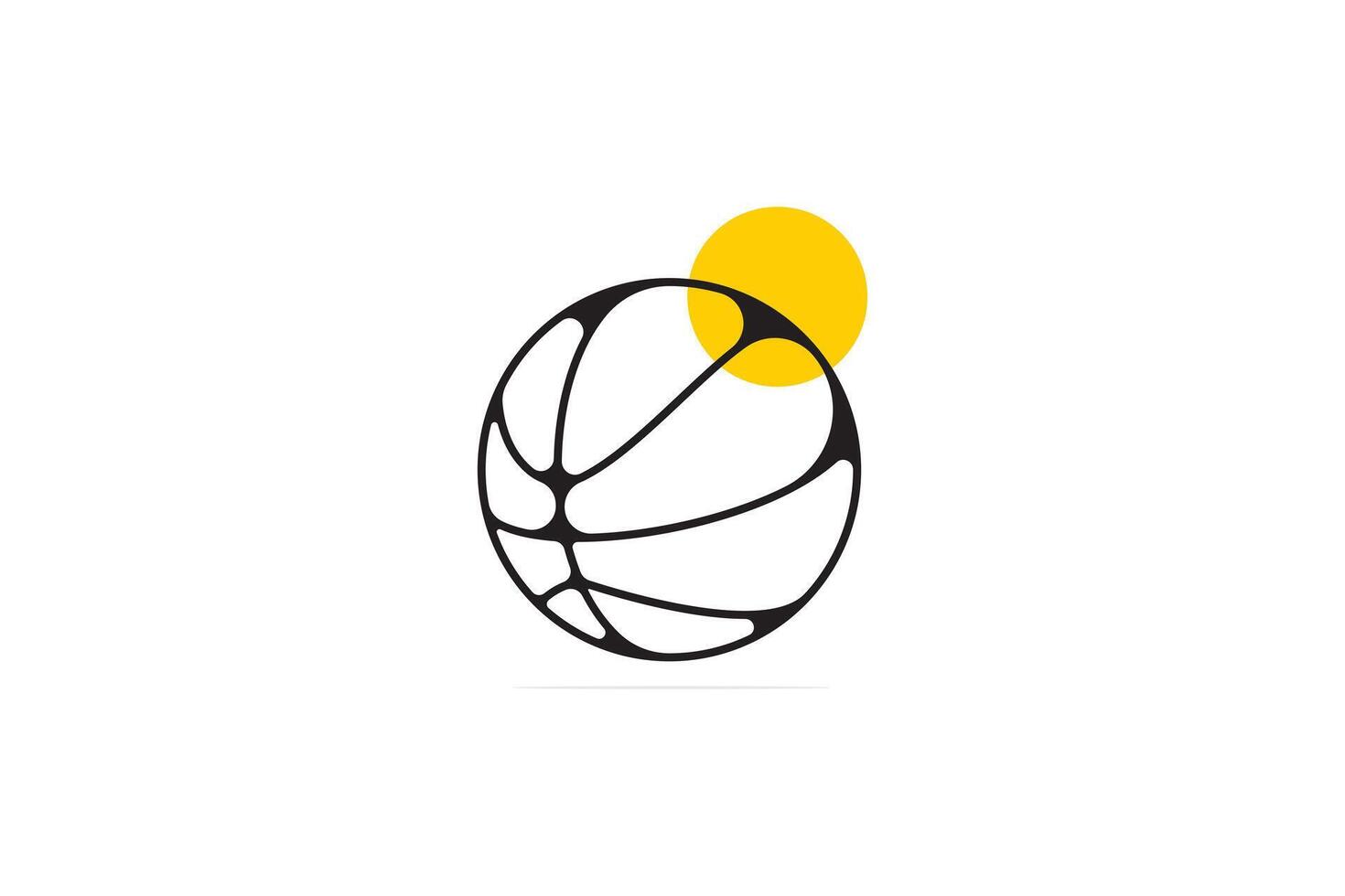 Basketball Ball Logo Design. Sport Objekt und Ausrüstung Symbol Konzept. Sport Ausbildung Symbol Logo Design. vektor