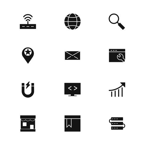 Satz von Vector SEO Search Engine Optimization Icons