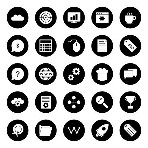 Satz von Vector SEO Search Engine Optimization Icons