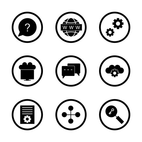 Satz von Vector SEO Search Engine Optimization Icons