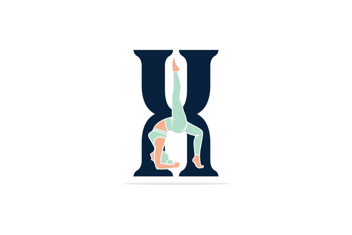 sporter yoga kvinnor i brev x vektor design. alfabet brev ikon begrepp. sporter ung kvinnor håller på med yoga övningar med brev x logotyp design.