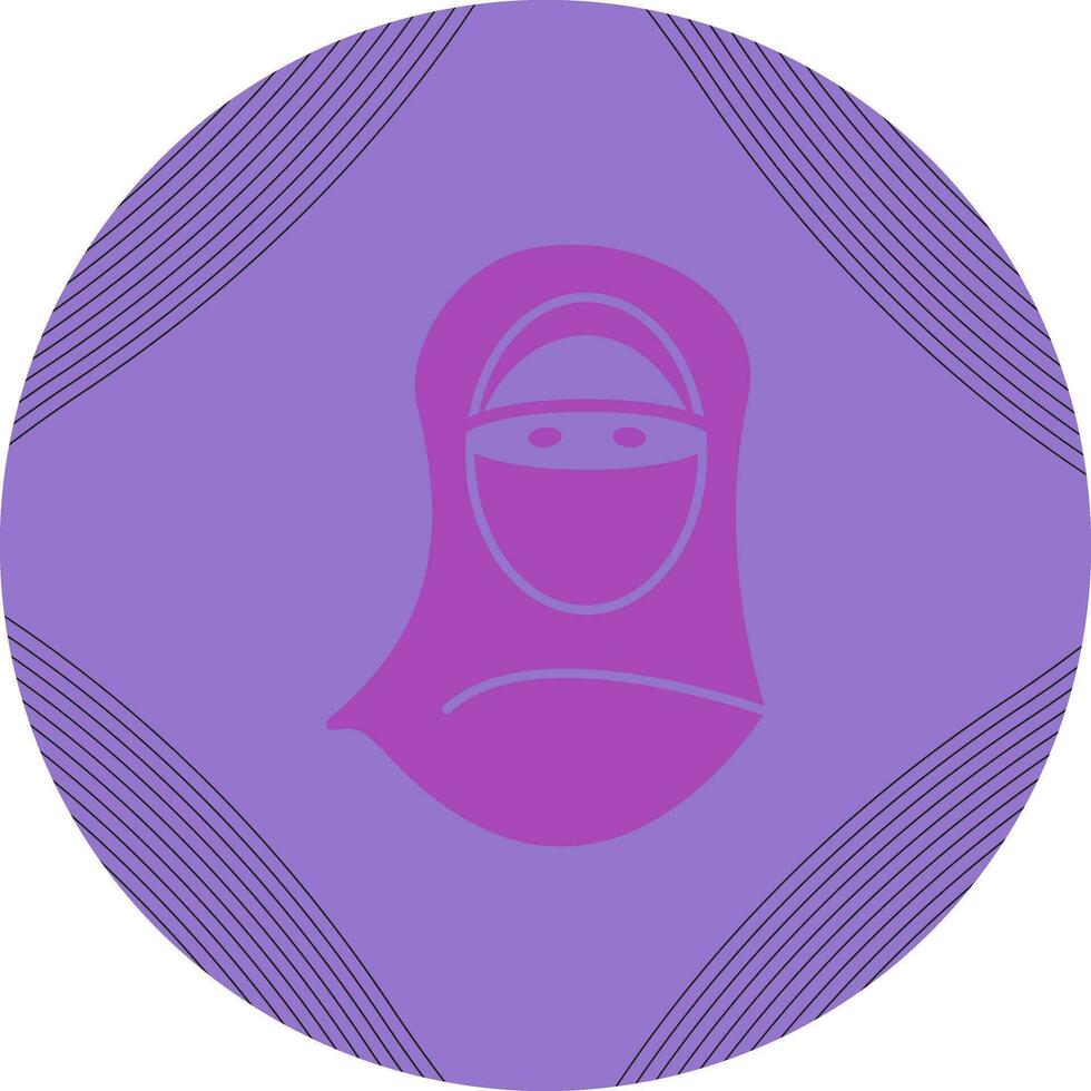 kvinna med niqaab vektor ikon