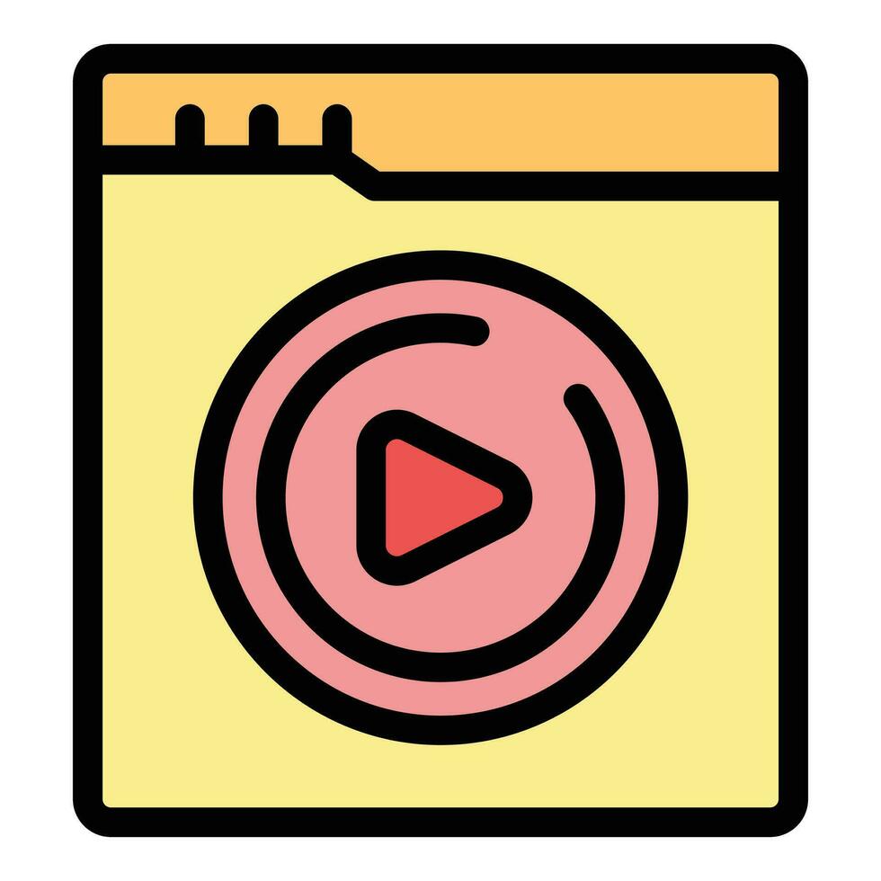 Netz Video online Symbol Vektor eben