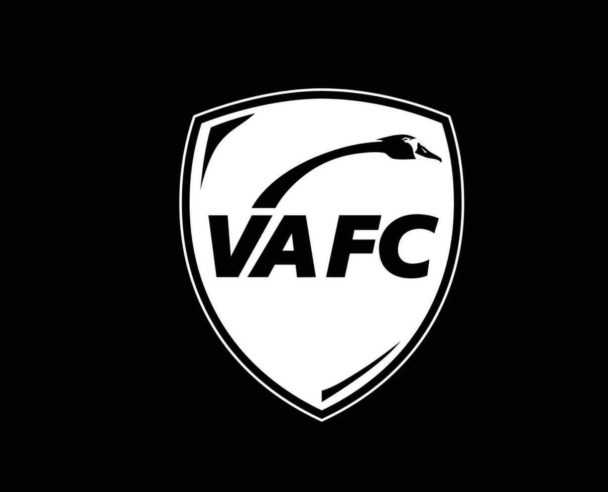 valenciennes fc klubb logotyp symbol vit ligue 1 fotboll franska abstrakt design vektor illustration med svart bakgrund