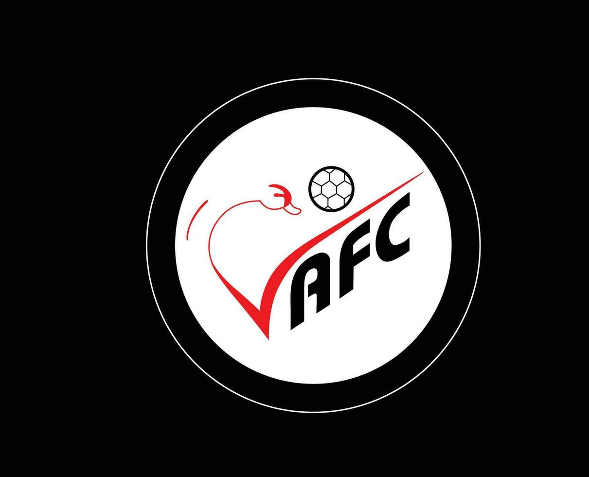 valenciennes fc logotyp klubb symbol ligue 1 fotboll franska abstrakt design vektor illustration med svart bakgrund