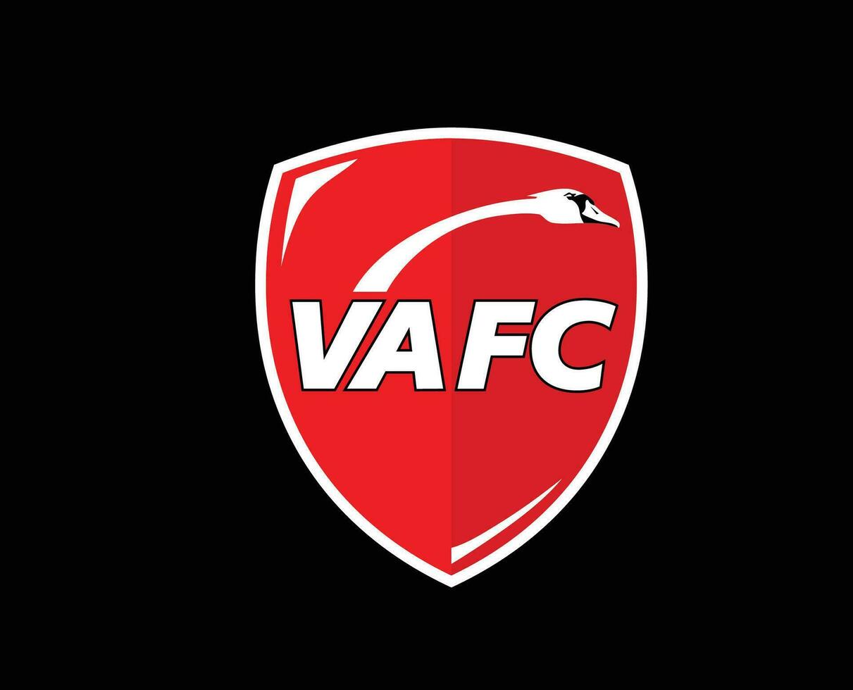 valenciennes fc klubb logotyp symbol ligue 1 fotboll franska abstrakt design vektor illustration med svart bakgrund