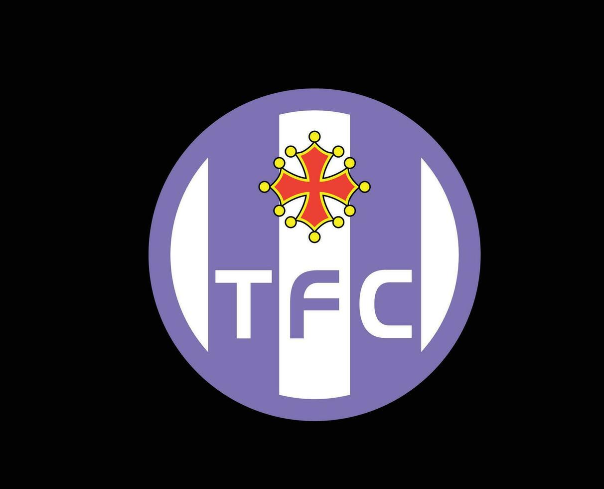 toulouse fc Verein Logo Symbol Liga 1 Fußball Französisch abstrakt Design Vektor Illustration mit schwarz Hintergrund