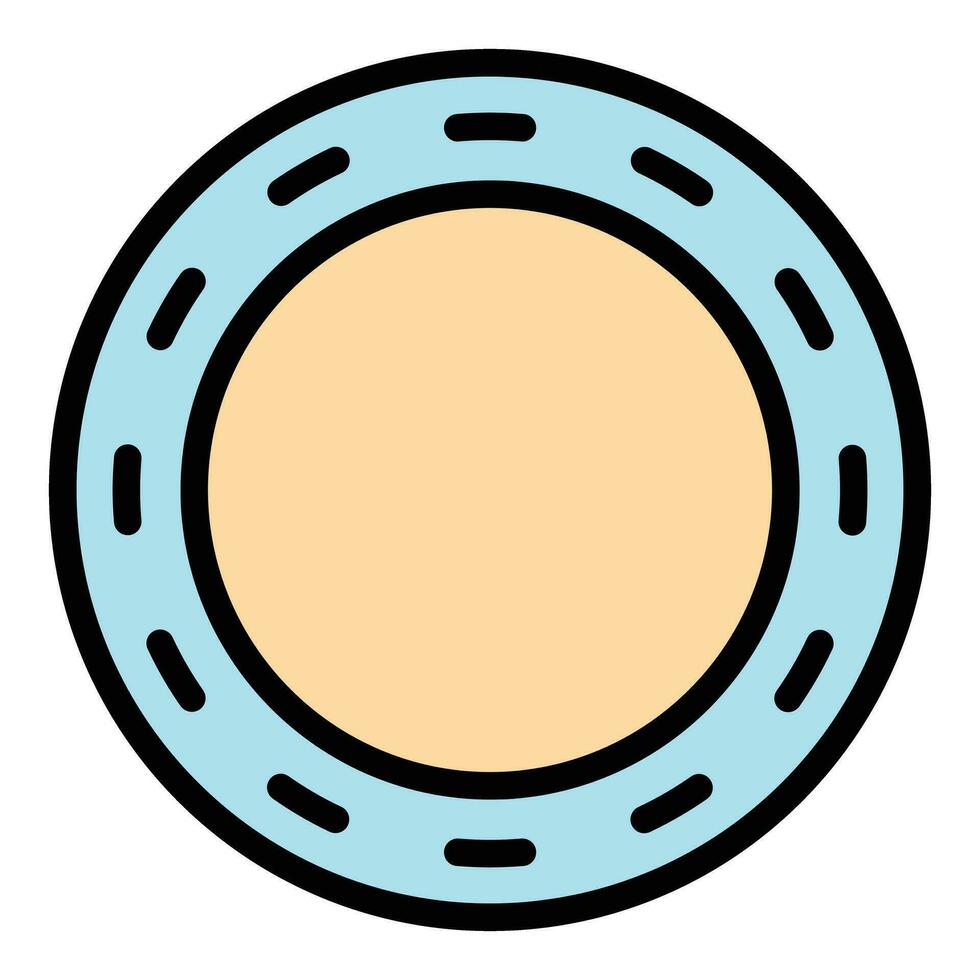 Kreis Rennstrecke Symbol Vektor eben