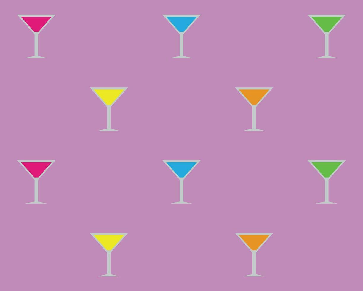 Muster mit Cocktail Getränke zum Textilien oder andere Verwendet im Sanft Farben vektor
