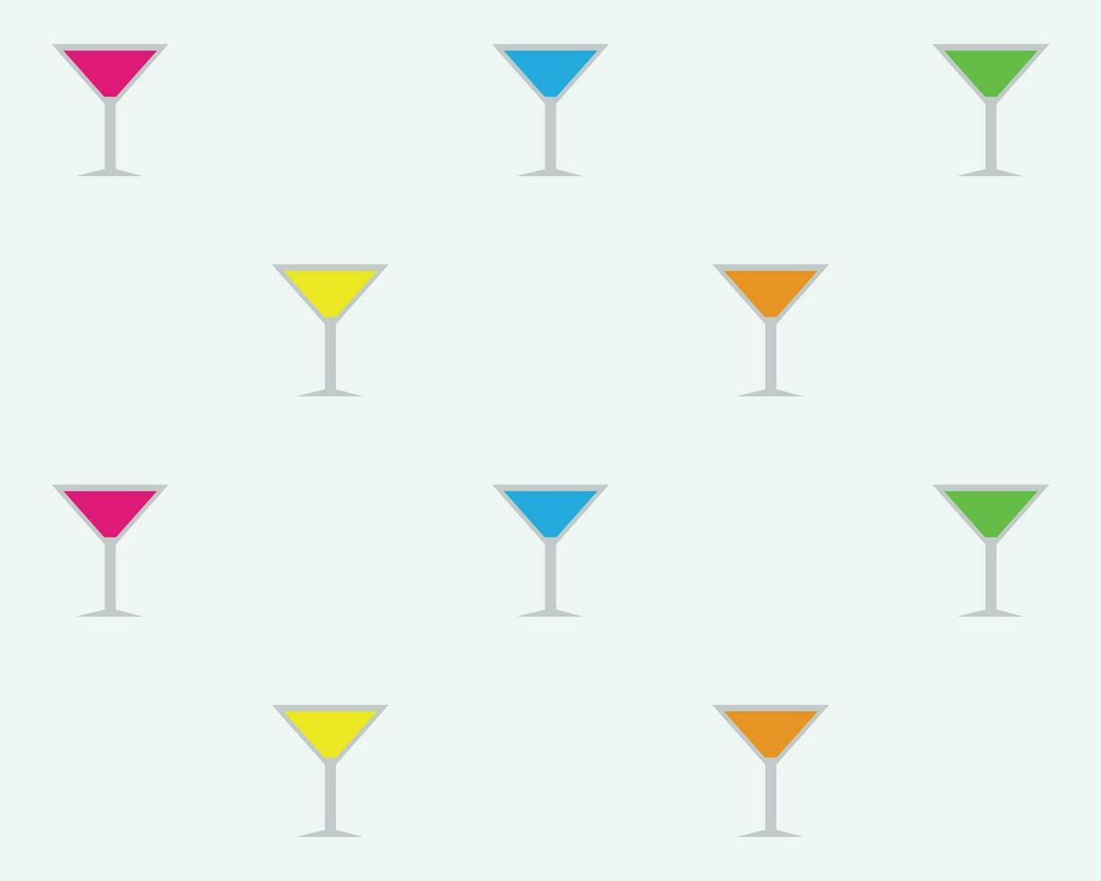 mönster med cocktail drycker för textilier eller Övrig användningar i mjuk färger vektor
