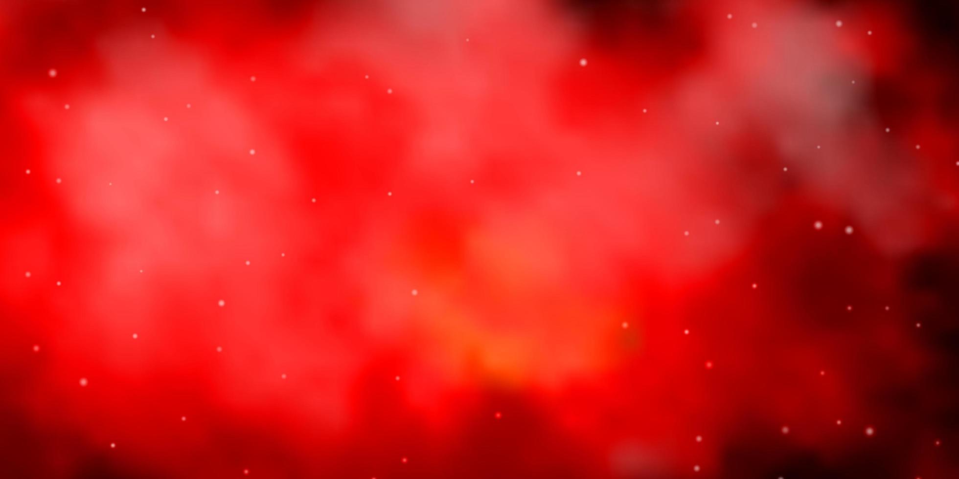 dunkelorangefarbenes Vektorlayout mit hellen Sternen. leuchtende bunte Illustration mit kleinen und großen Sternen. Muster für Websites, Zielseiten. vektor