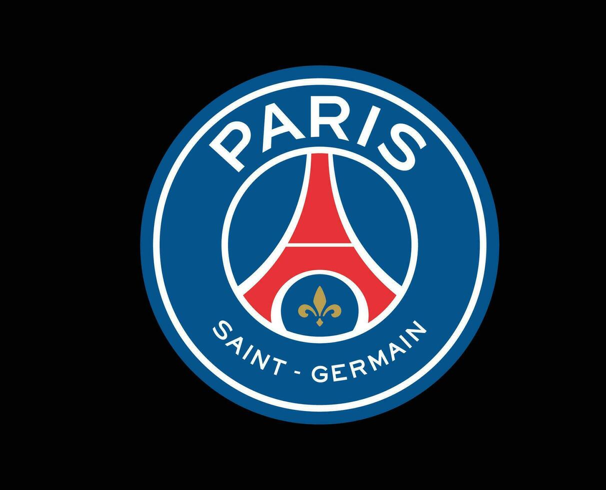 paris helgon germain klubb logotyp symbol ligue 1 fotboll franska abstrakt design vektor illustration med svart bakgrund