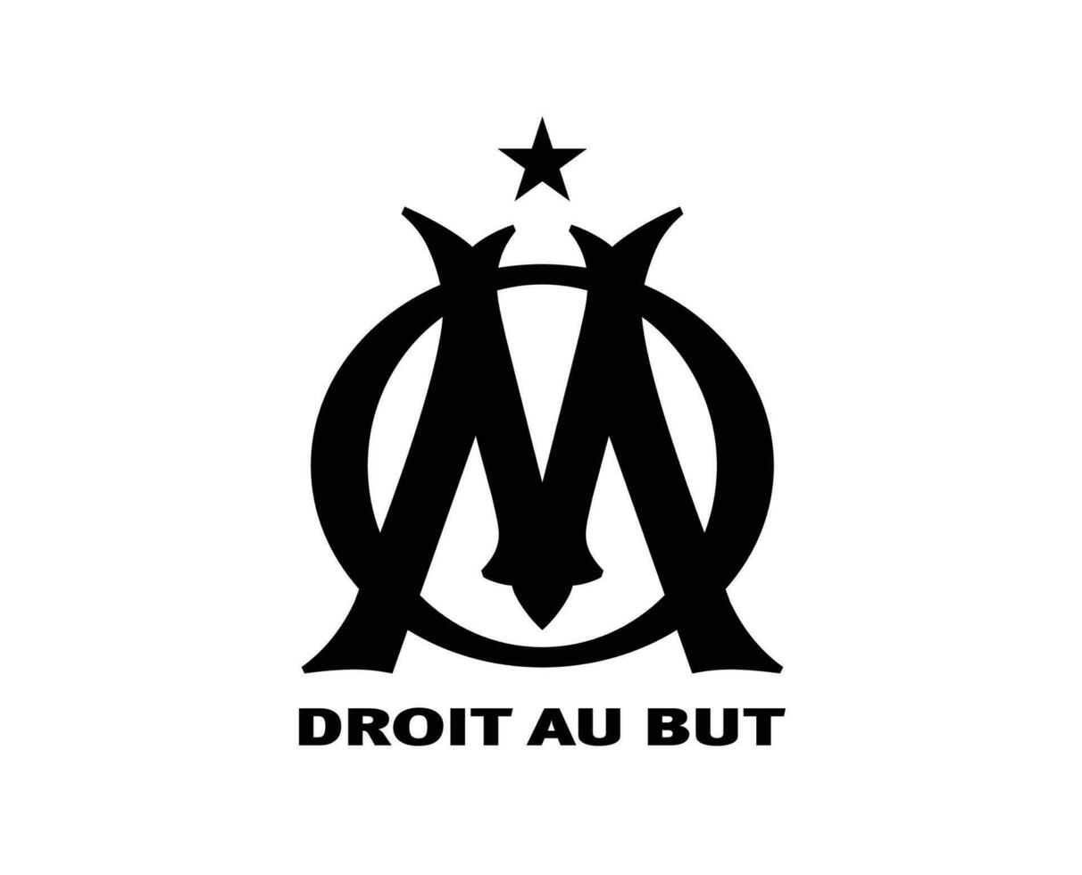 olympiska de marseille klubb logotyp symbol ligue 1 fotboll franska abstrakt design vektor illustration