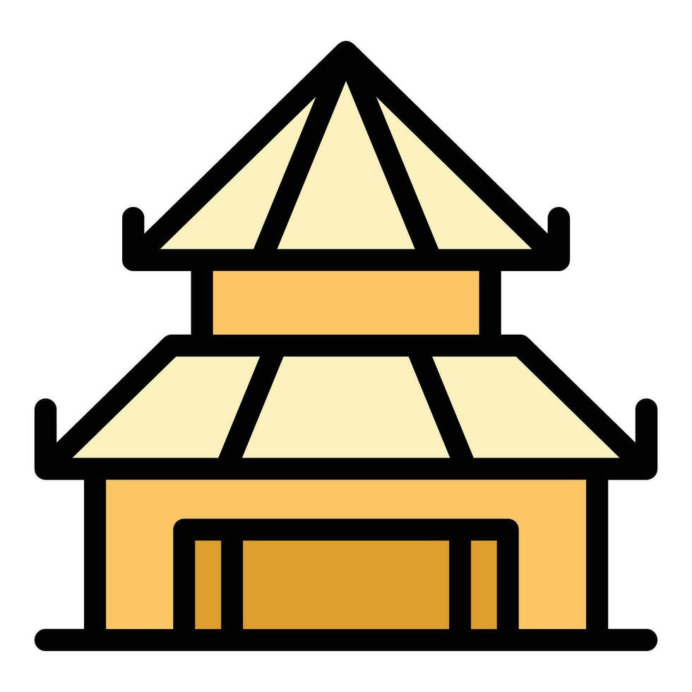 arkitektur pagod ikon vektor platt