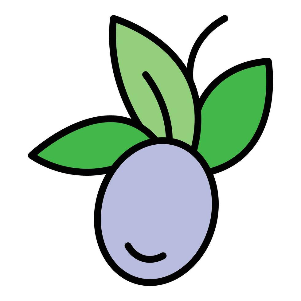 Gemüse Olive Symbol Vektor eben