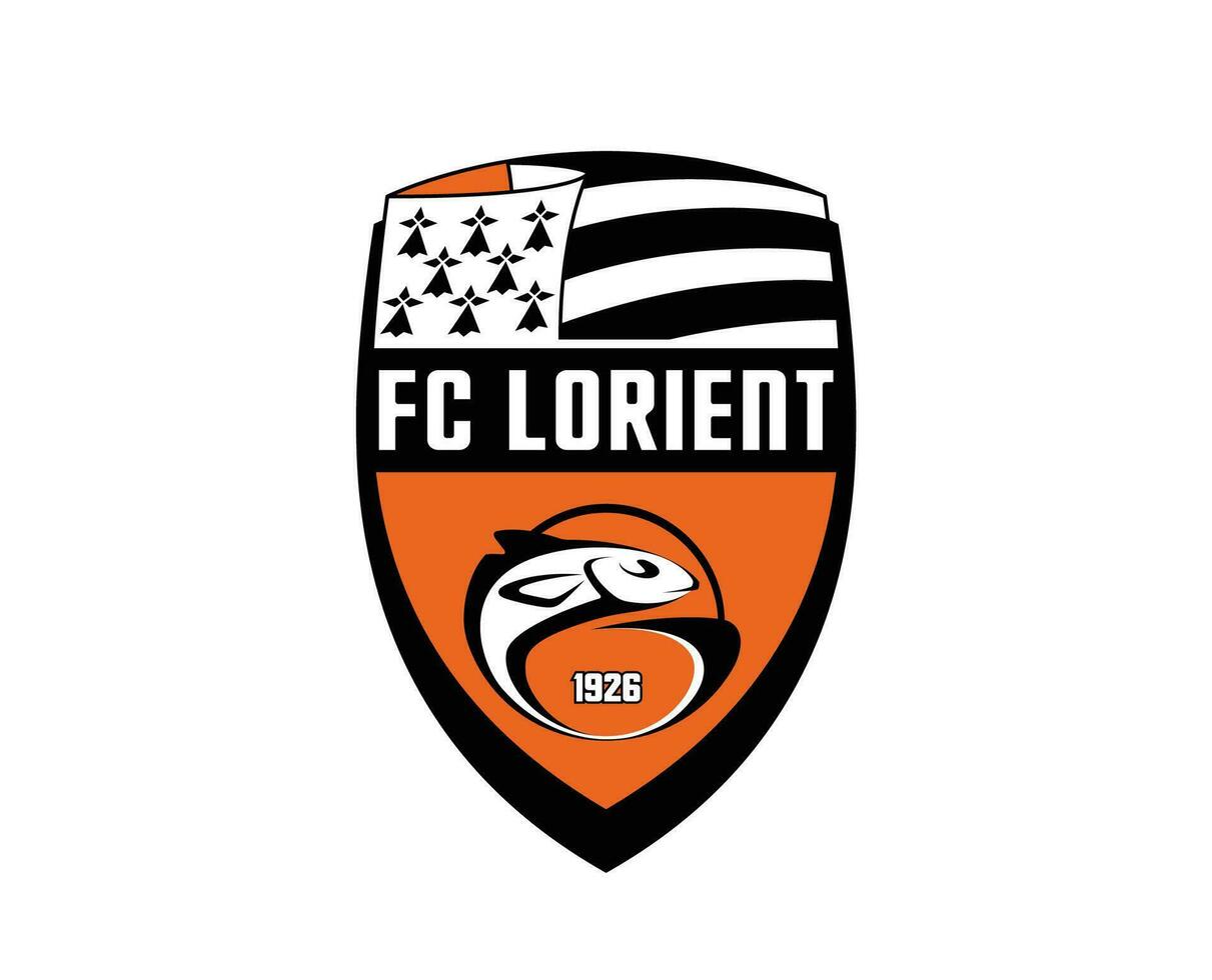 fc lorient klubb logotyp symbol ligue 1 fotboll franska abstrakt design vektor illustration