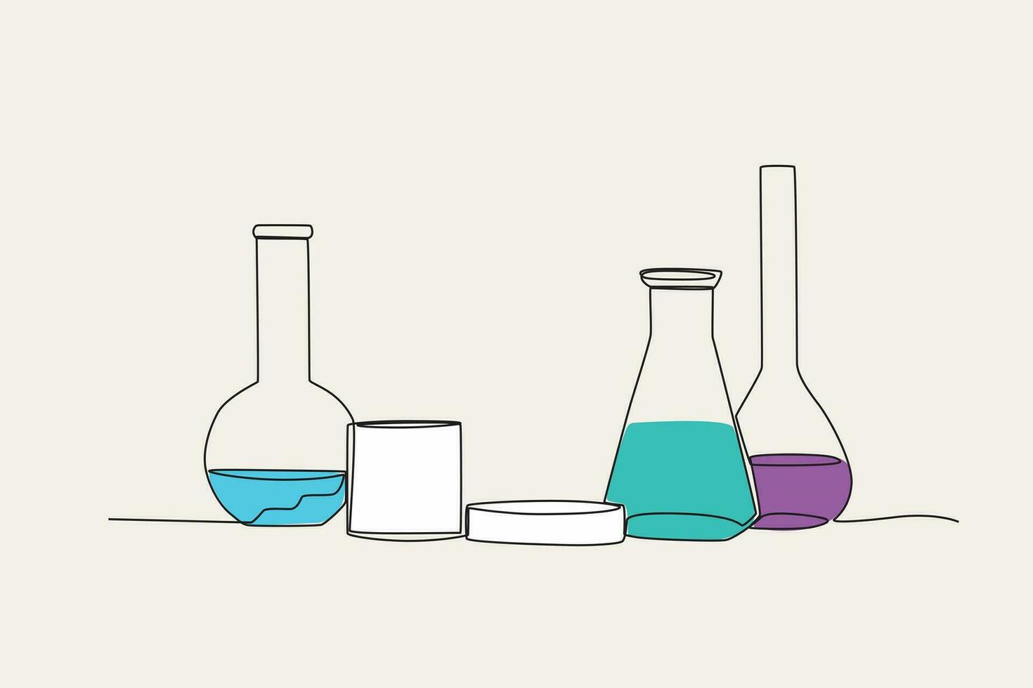 Färg illustration av laboratorium Utrustning vektor