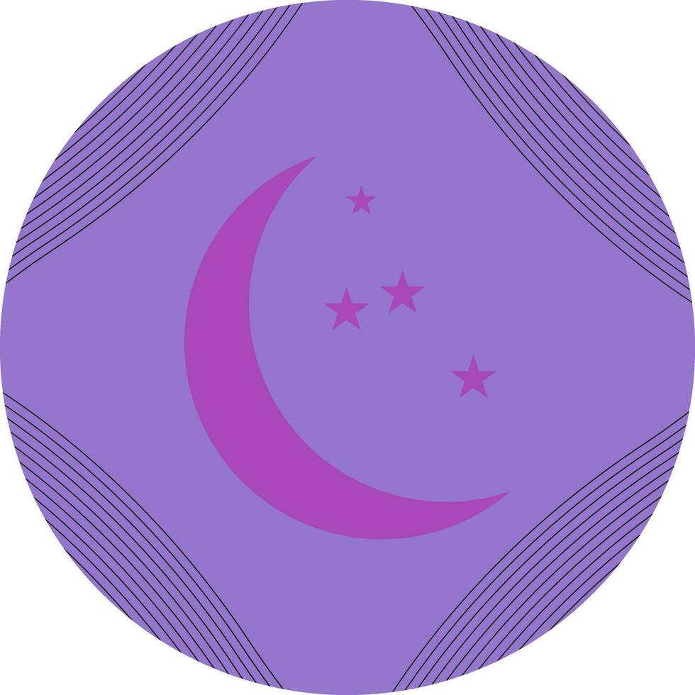Vektorsymbol Mond und Sterne vektor