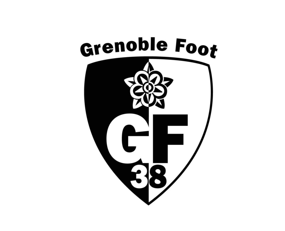 grenoble Fuß Verein Symbol Logo schwarz Liga 1 Fußball Französisch abstrakt Design Vektor Illustration
