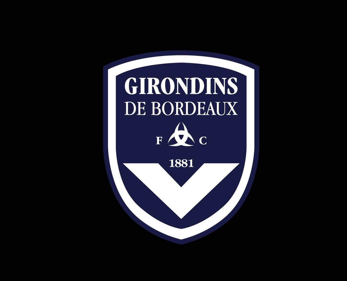 bordeaux klubb symbol logotyp ligue 1 fotboll franska abstrakt design vektor illustration med svart bakgrund