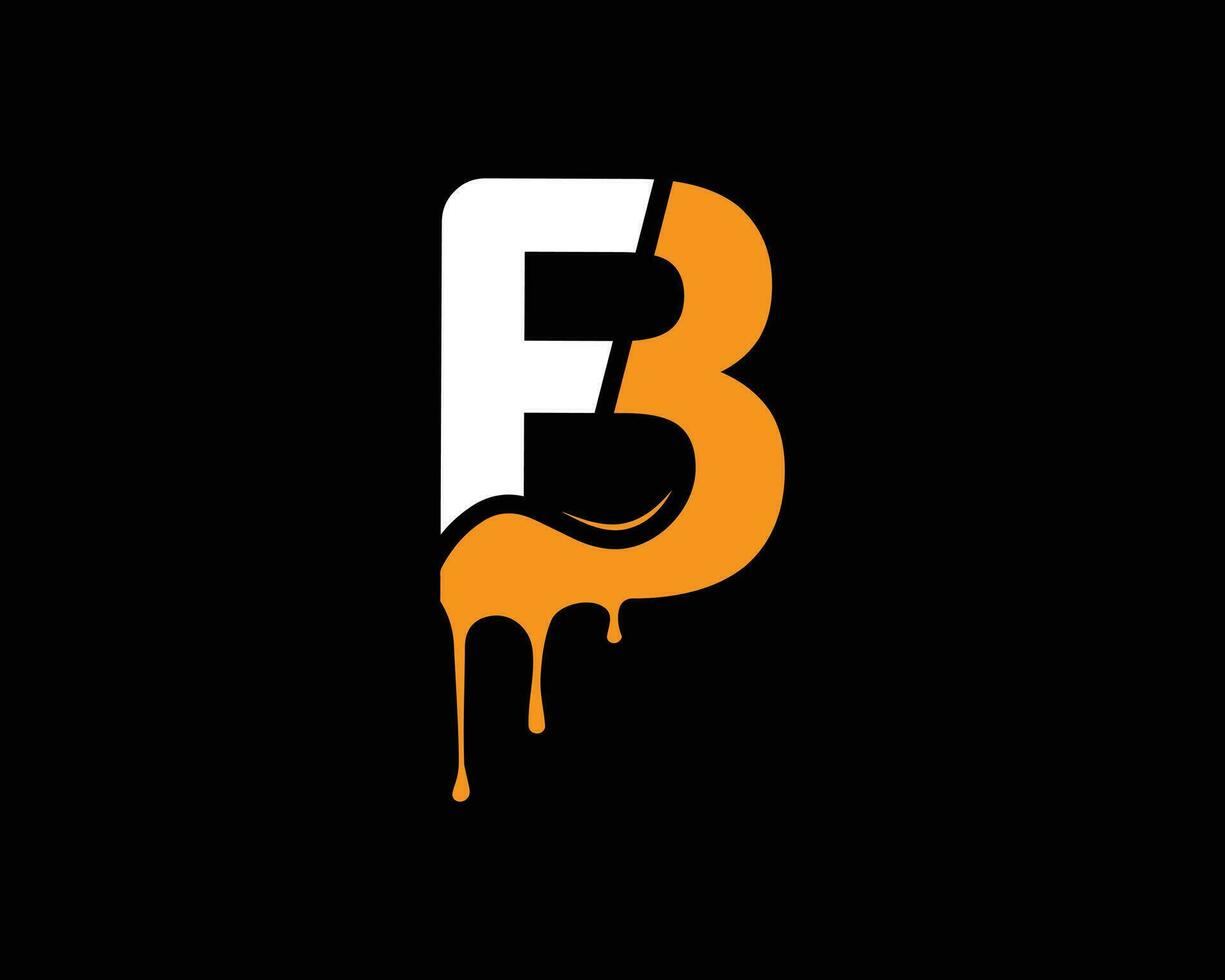Wasser fallen Treibstoff oder Öl 'bf' Logo Design. vektor