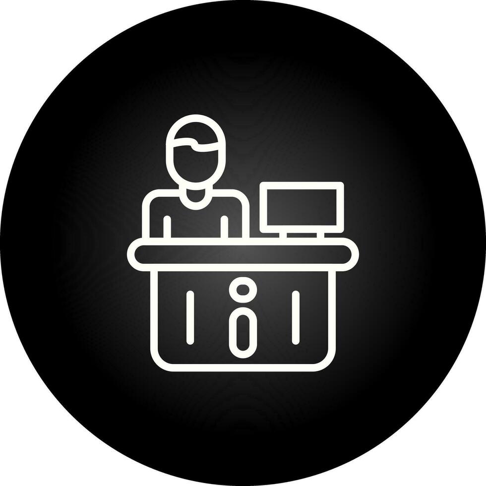 information skrivbord vektor ikon