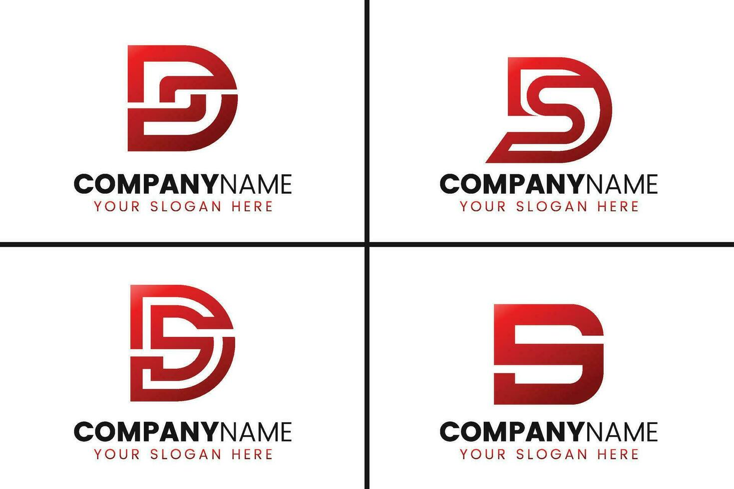 kreativ Monogramm Brief sd Logo Design Sammlung vektor