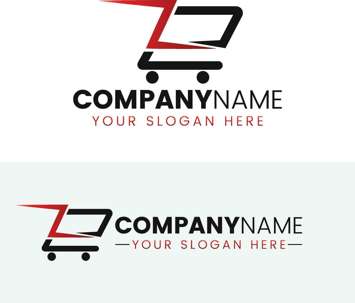 schnell E-Commerce Brief e Logo Design vektor