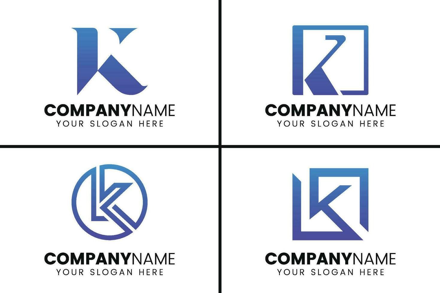 kreativ Monogramm Brief k Logo Design vektor