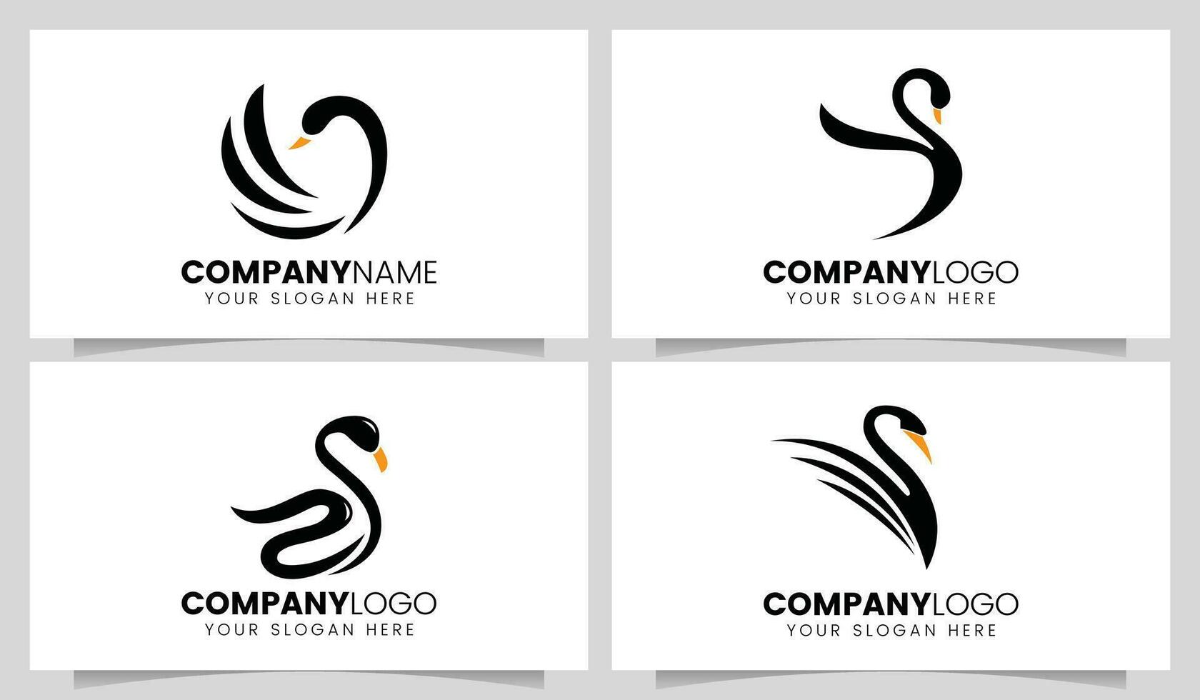 Brief s Ente Logo Design Sammlung vektor