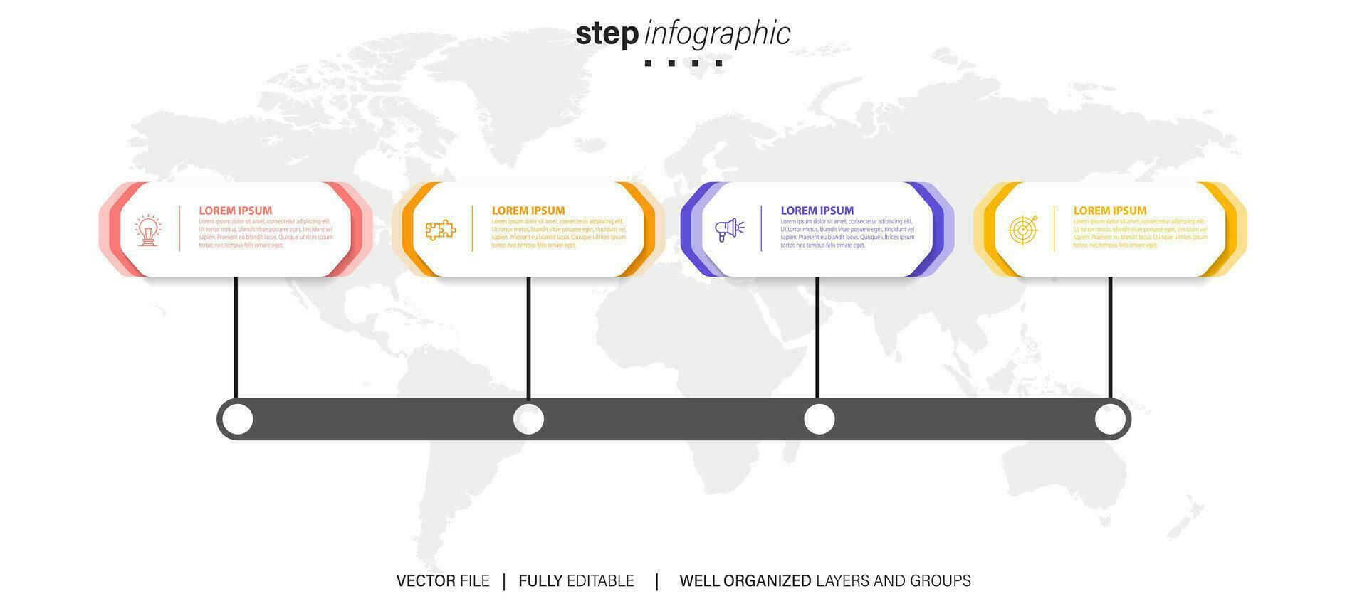 samling av färgrik infographic kan vara Begagnade för arbetsflöde layout, diagram, siffra alternativ, webb design. infographic företag begrepp med alternativ, delar, steg eller processer. vektor eps 10