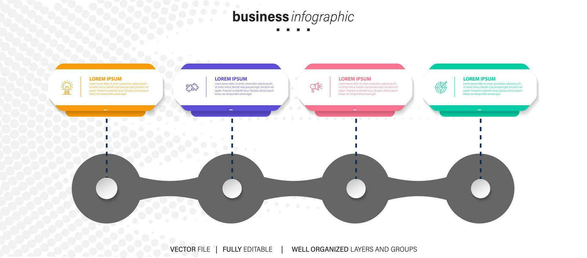 bunt Statistiken oder Wirtschaft Konzept Infografik Diagramme Satz. Geschäft Design Elemente zum Präsentation rutschen Vorlagen. zum korporativ Bericht, Werbung, Flugblatt Layout und Poster Design. vektor