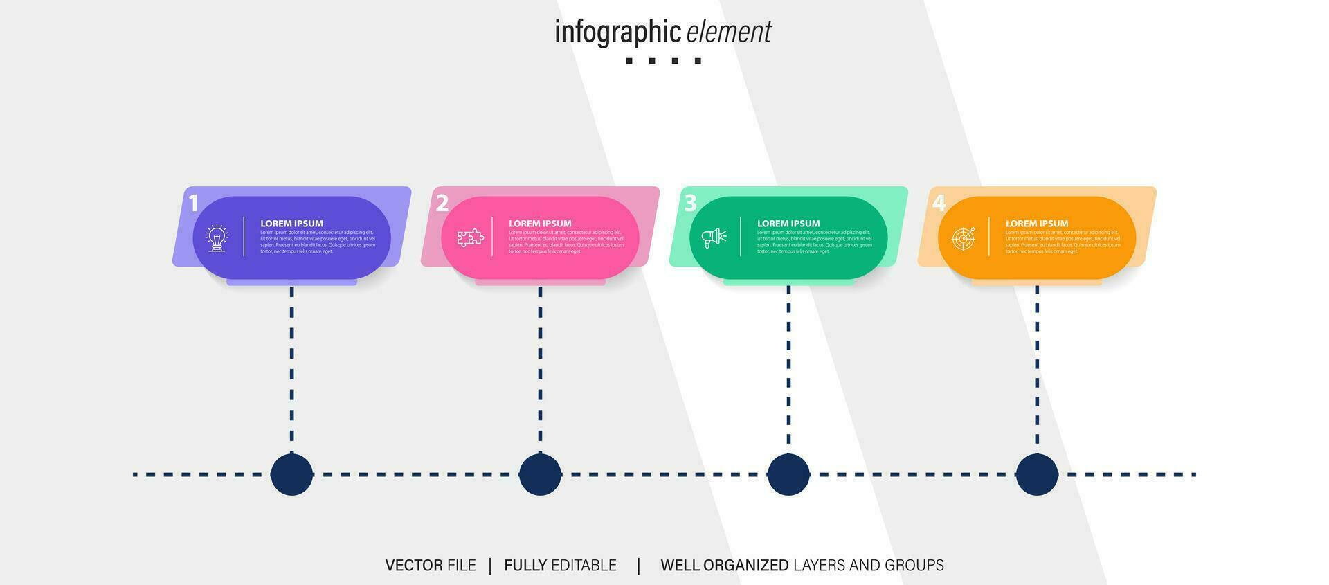 uppsättning av infographic element data visualisering vektor design mall. kan vara Begagnade för steg, alternativ, företag bearbeta, arbetsflöde, diagram, flödesschema begrepp, tidslinje, marknadsföring ikoner, info grafik.