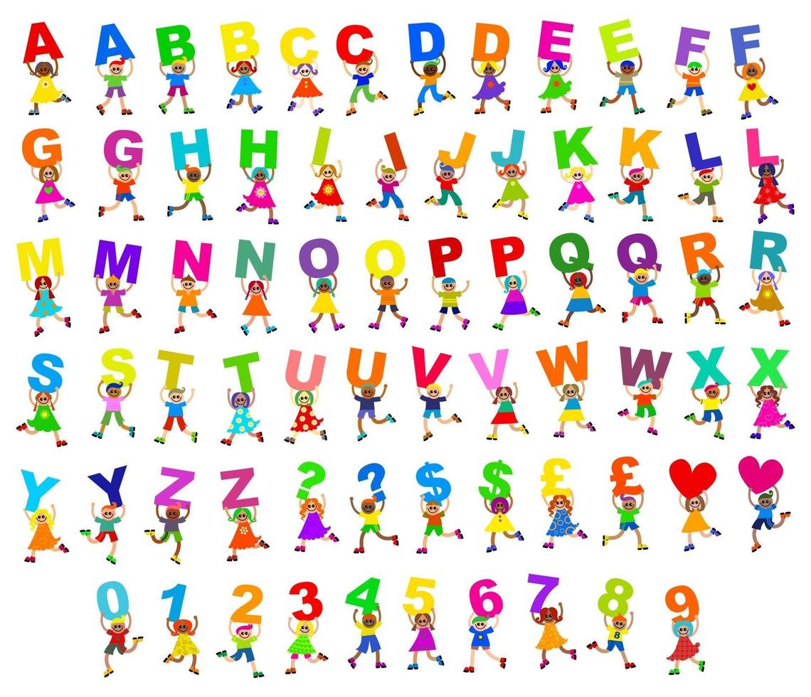 diverses Kinderalphabet vektor