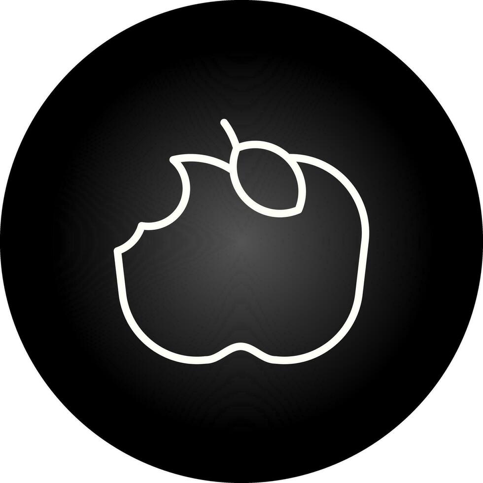 Apfel gegessen Vektor Symbol