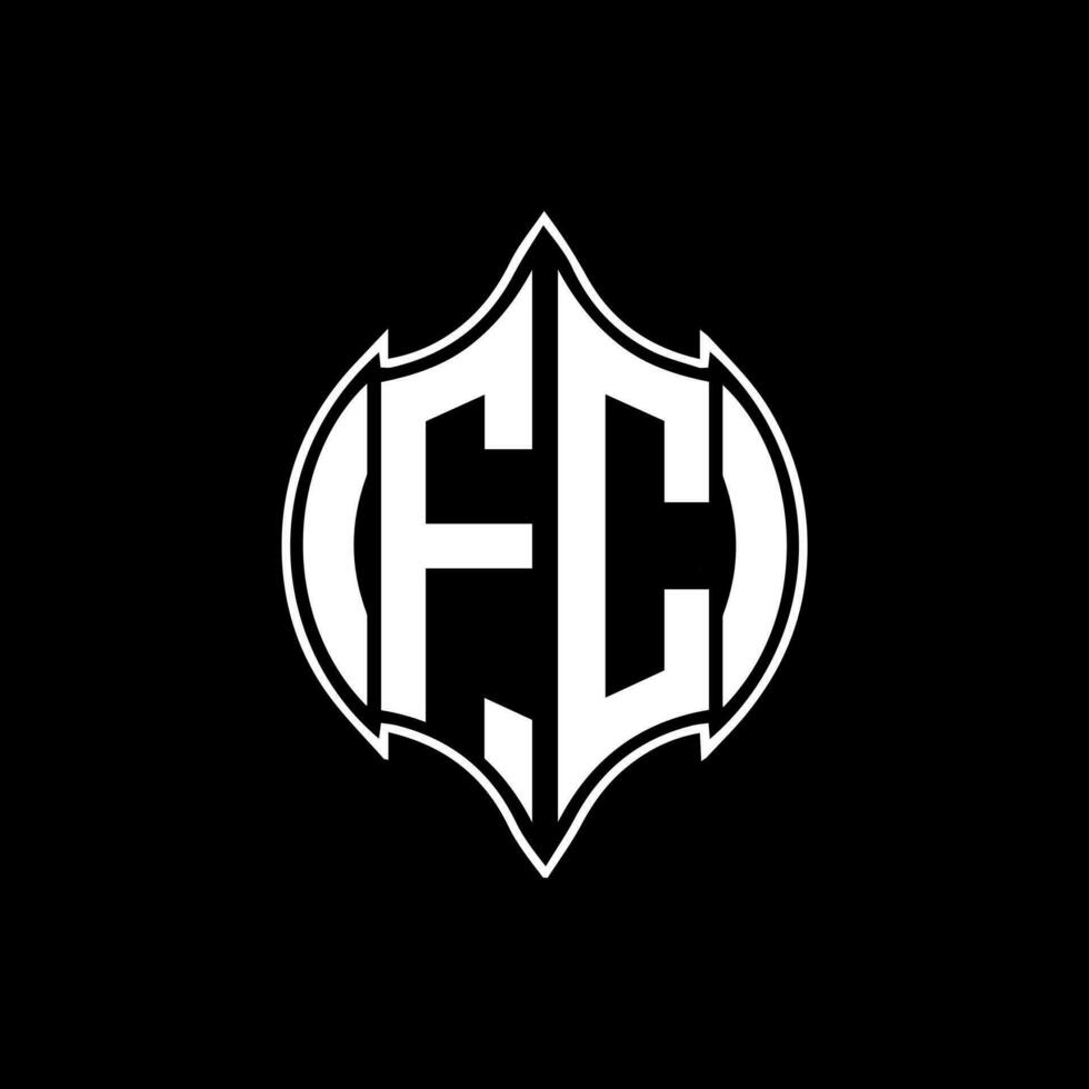 fc brev logotyp. fc kreativ monogram initialer brev logotyp begrepp. fc unik modern platt abstrakt vektor brev logotyp design.