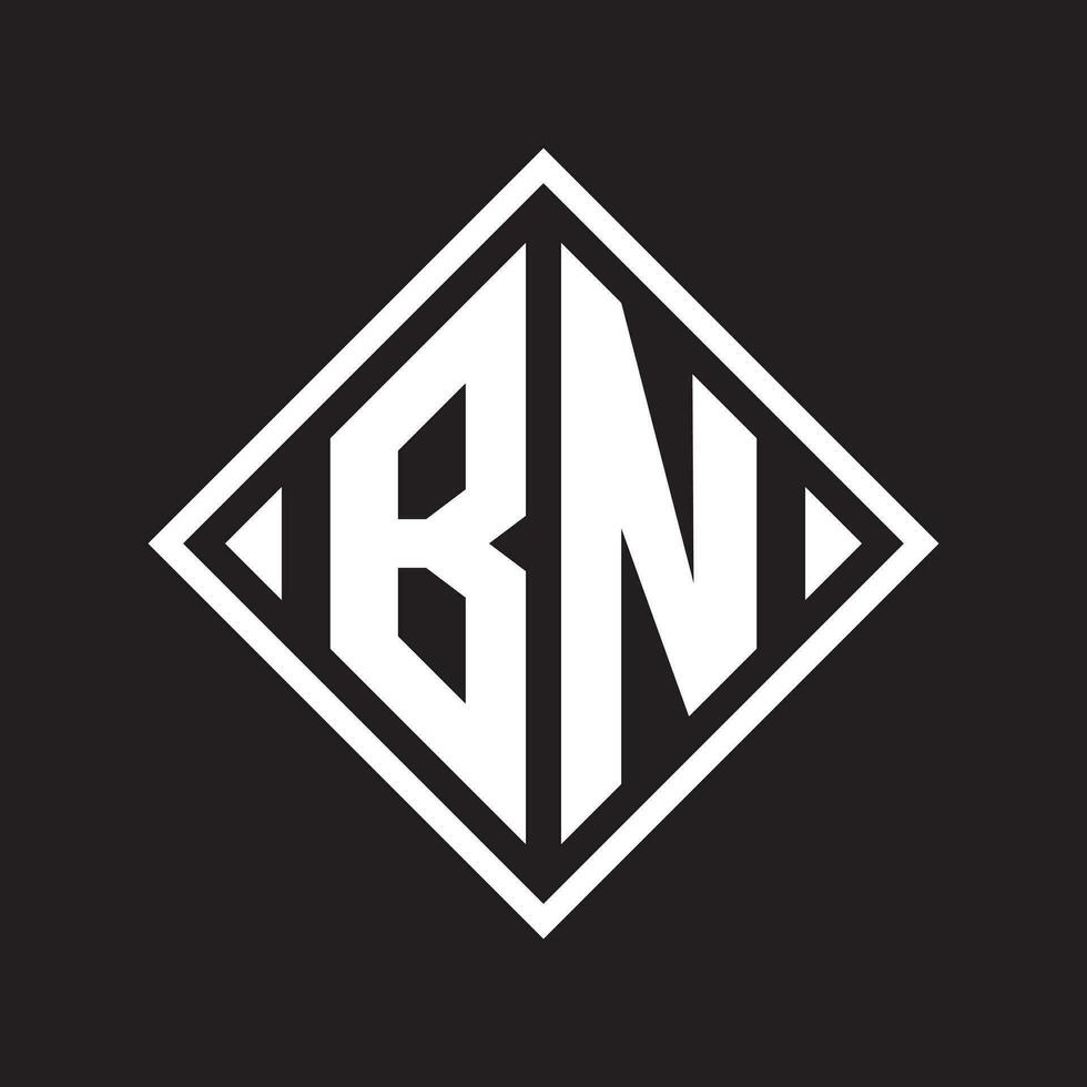 bn kreativ monogram logotyp design vektor