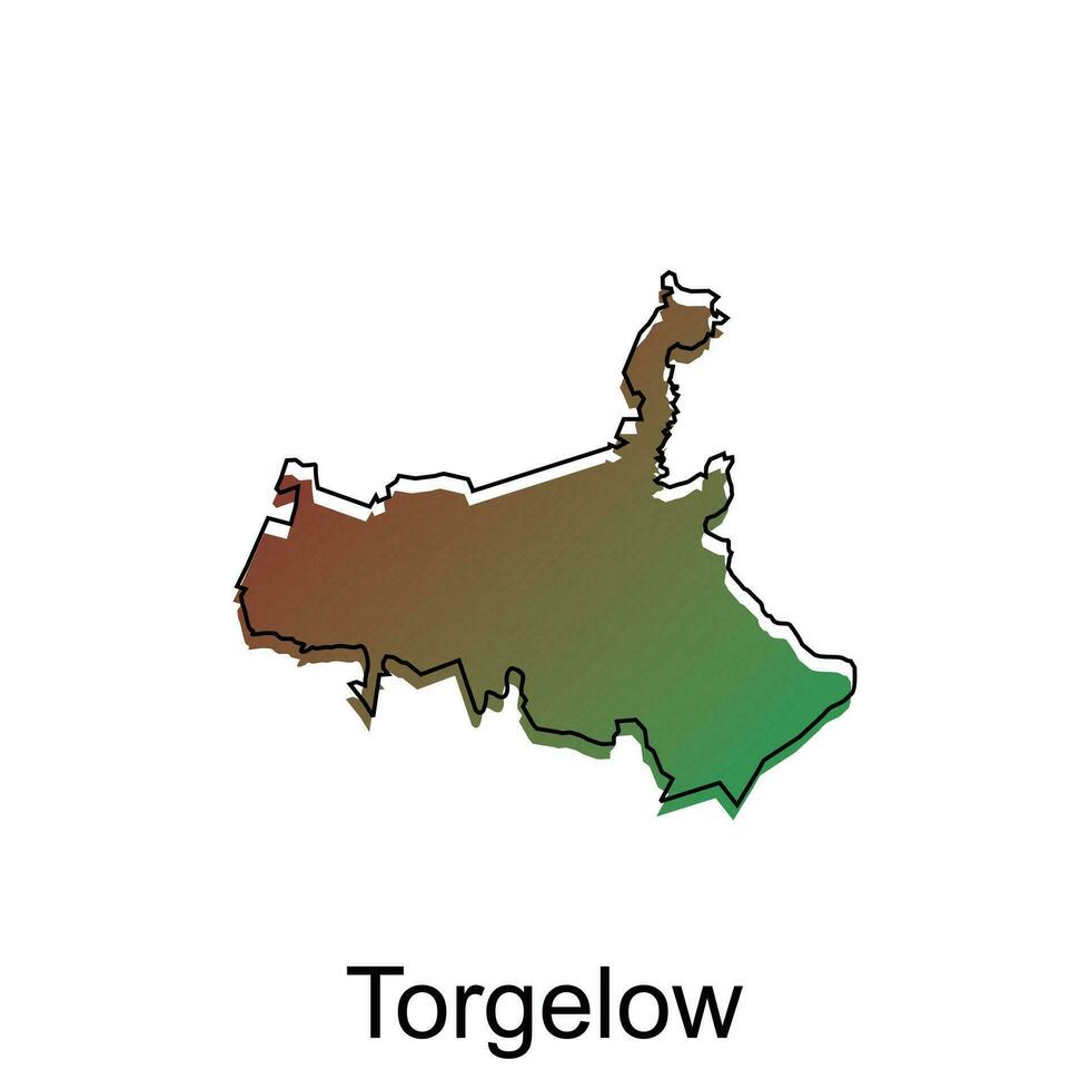 Karta stad av torgelow, värld Karta internationell vektor mall med översikt illustration design, lämplig för din företag