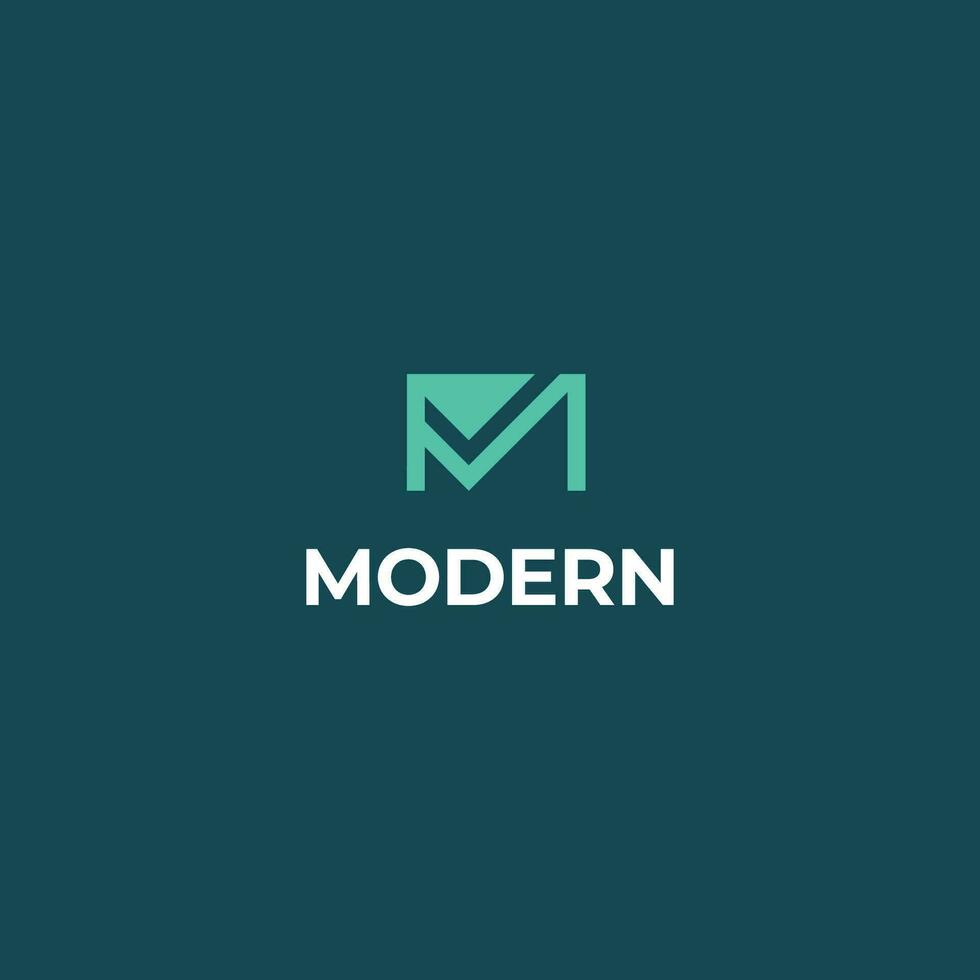 m Brief modern Logo Design Vorlage Vektor, und völlig editierbar vektor